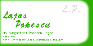 lajos popescu business card